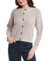 Alashan Cashmere Priscilla Texture Button Cashmere-blend Cardigan In Neutral