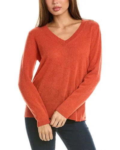 Alashan Cashmere Santa Monica Easy Cashmere Pullover In Orange