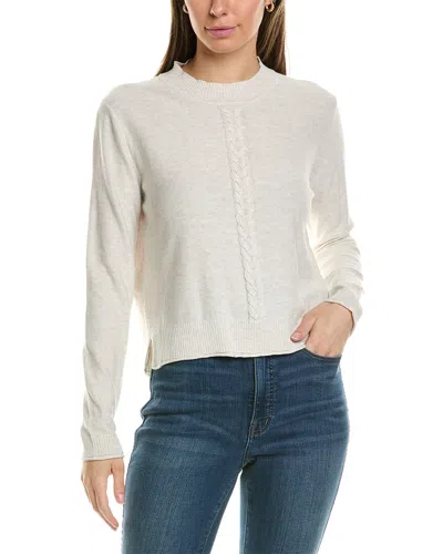 Alashan Cashmere Single Cable Crewneck Cashmere-blend Sweater In Blue