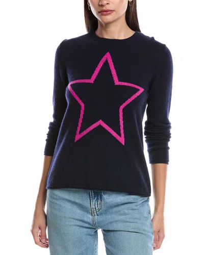 Alashan Cashmere Sirius Star Intarsia Cashmere Sweater In Blue