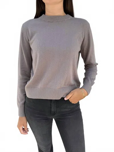 Alashan Cashmere Stacy Crew Neck Pullover In Oak In Gray