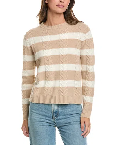 Alashan Cashmere Stripe Cashmere & Angora-blend Sweater In Brown