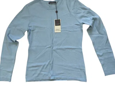 Alashan Cashmere Sweater Classic Crewneck Tee In Dream Blue