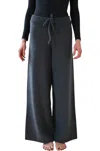 Alashan Cashmere Terry Stitch Wide Leg Pants In Pepper In Gray