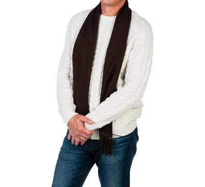 Alashan Cashmere Unisex Douglas Anthony Cashmere Blend Scarf In Espresso In Green