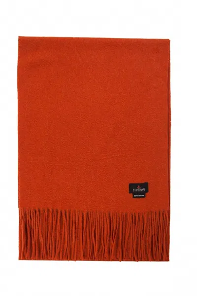 Alashan Cashmere Unisex Douglas Anthony Cashmere Scarf In Orange In Red