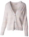 Alashan Cashmere Rebecca Marled Stripe Cashmere-blend Cardigan In Gray