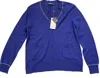Alashan Cashmere Women's Whip Stitch Long Sleeve V Neck Sweater In Montauk