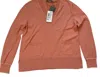 Alashan Cashmere Women's Whip Stitch V Neck Sweater In Creamsicle