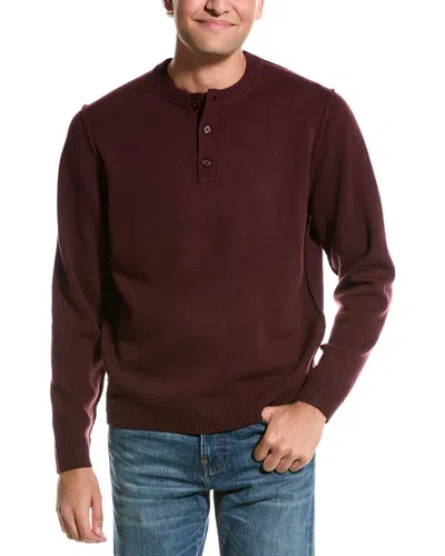 Alashan Henley Wool Shirt In Red