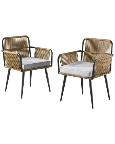 Alaterre Alburgh All-weather Set Of 2 Outdoor Chairs