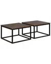 Alaterre Arcadia Acacia Wood Set Of 2 Rectangle Coffee Tables