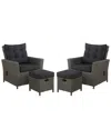 Alaterre Asti All-weather Wicker 4pc Outdoor Seating Set