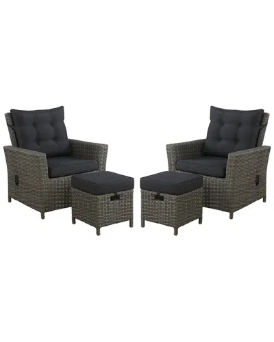 Alaterre Asti All-weather Wicker 4pc Outdoor Seating Set