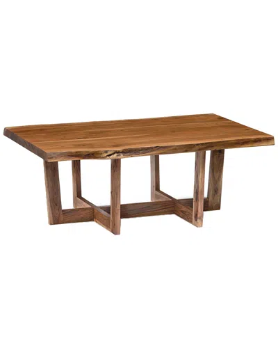 Alaterre Berkshire Natural Live Edge Wood Large Coffee Table In Brown
