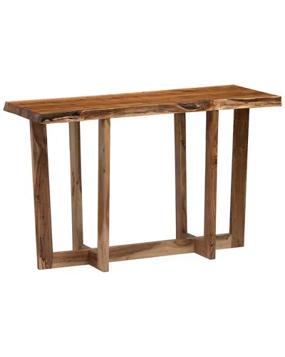 Alaterre Berkshire Natural Live Edge Wood Media Console Table In Brown