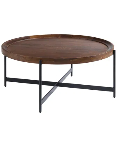 Alaterre Brookline Round Coffee Table In Brown