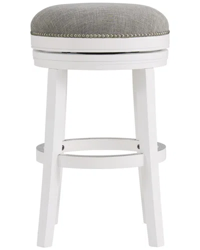 Alaterre Clara Swivel Bar Height Stool In White