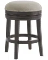Alaterre Clara Swivel Counter Height Stool In Brown