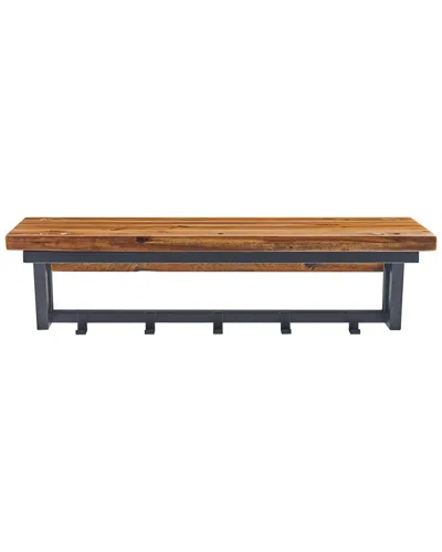 Alaterre Claremont 40in Rustic Wood Coat Hook With Shelf