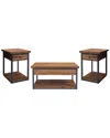 Alaterre Claremont Rustic Wood Set With Coffee Table & Two End Tables