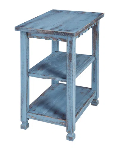 Alaterre Country Cottage 2 Shelf End Table In Blue