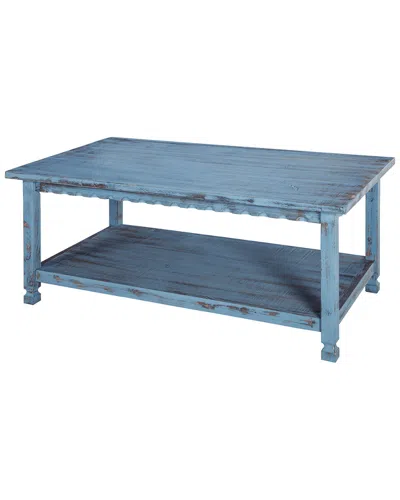 Alaterre Country Cottage 42in Coffee Table In Blue