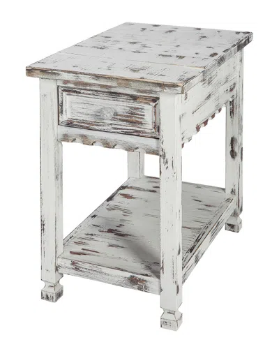 Alaterre Country Cottage Chairside Table In Gray