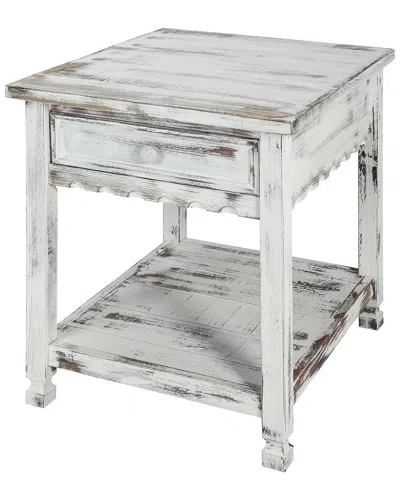 Alaterre Country Cottage End Table In Gray