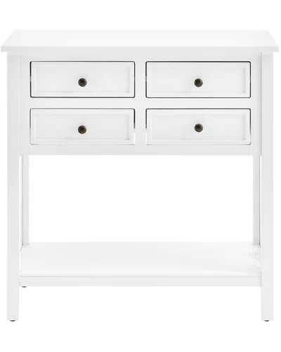 Alaterre Coventry 32in Wood Console Table With 4-drawers In White