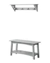 Alaterre Coventry 36inw Coat Hook With Bench Hall Tree Set
