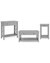 Alaterre Coventry 36in Coffee Table, End Table With Tray & Entryway/console/sofa Table, Set Of 3