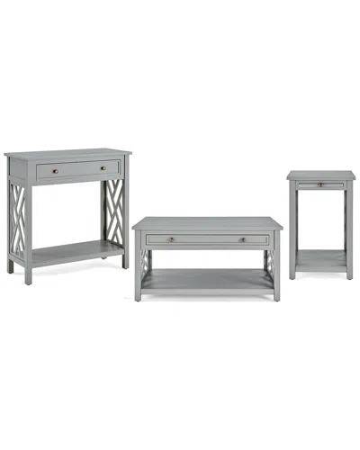 ALATERRE ALATERRE COVENTRY 36IN COFFEE TABLE, END TABLE WITH TRAY & ENTRYWAY/CONSOLE/SOFA TABLE, SET OF 3