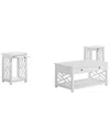 Alaterre Coventry 36in Coffee Table With Drawer & Two End Tables With Tray Shelf
