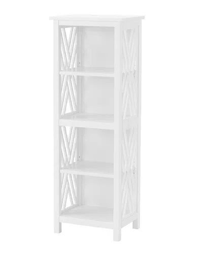 Alaterre Coventry Bath Tall Storage Shelf In White