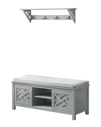 Alaterre Coventry Coat Hook With Storage Bench Hall Tree Set