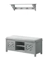 Alaterre Coventry Coat Hook With Storage Bench Hall Tree Set