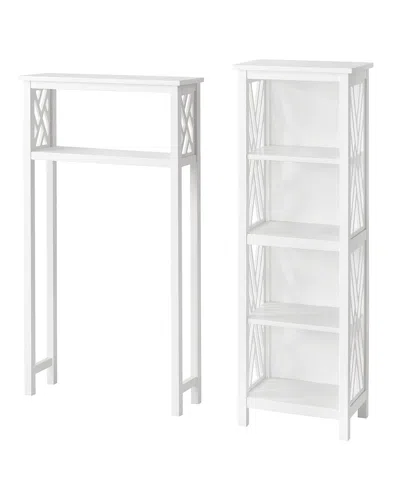 Alaterre Coventry Over Toilet Open Storage Shelf In White