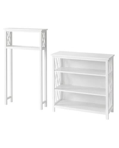 Alaterre Coventry Over Toilet Open Storage Shelf In White