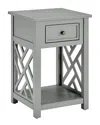 Alaterre Coventry Wood End Table With Drawer & Shelf