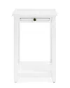 Alaterre Coventry Wood End Table With Tray Shelf And Bottom Shelf