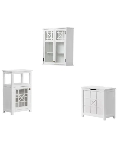 Alaterre Derby 3pc Bathroom Set With Wall Mounted Bath Cabinet