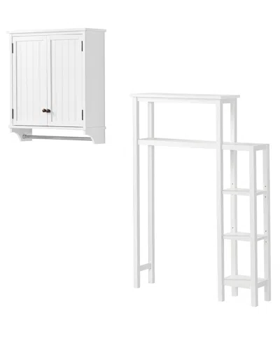 Alaterre Dover Over Toilet Organizer With Side Shelving In White
