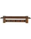 Alaterre Durango 60in Industrial Wood Coat Hook Entryway Shelf