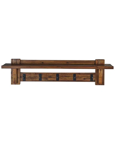 Alaterre Durango 60in Industrial Wood Coat Hook Entryway Shelf