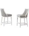 Alaterre Ellie Set Of 2 Counter Height Stools In White