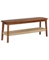 Alaterre Furniture 48" Acacia Wood Calais Bench