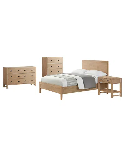 Alaterre Furniture Arden 4pc Bedroom Set With King Bed In Brown