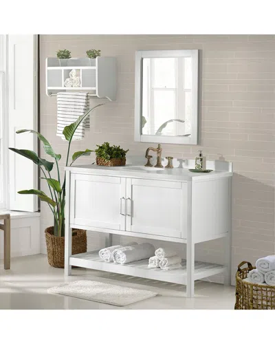 Alaterre Furniture Bennet 2pc Wooden Bathroom Vanity Set In White