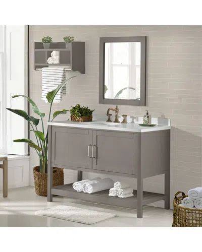 Alaterre Furniture Bennet 2pc Wooden Bathroom Vanity Set In Gray